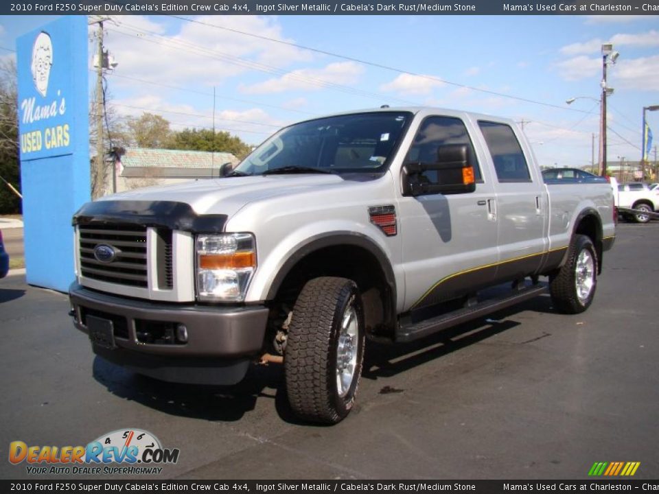 2010 Ford F250 Super Duty Cabela's Edition Crew Cab 4x4 Ingot Silver Metallic / Cabela's Dark Rust/Medium Stone Photo #35