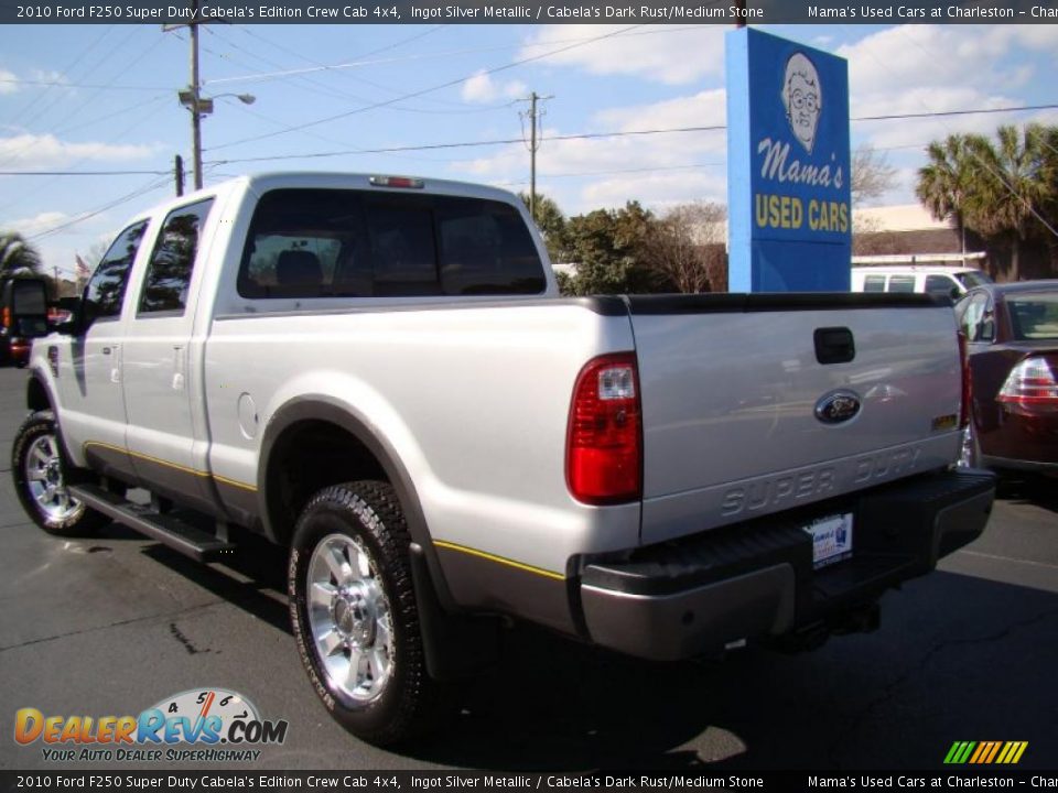 2010 Ford F250 Super Duty Cabela's Edition Crew Cab 4x4 Ingot Silver Metallic / Cabela's Dark Rust/Medium Stone Photo #36