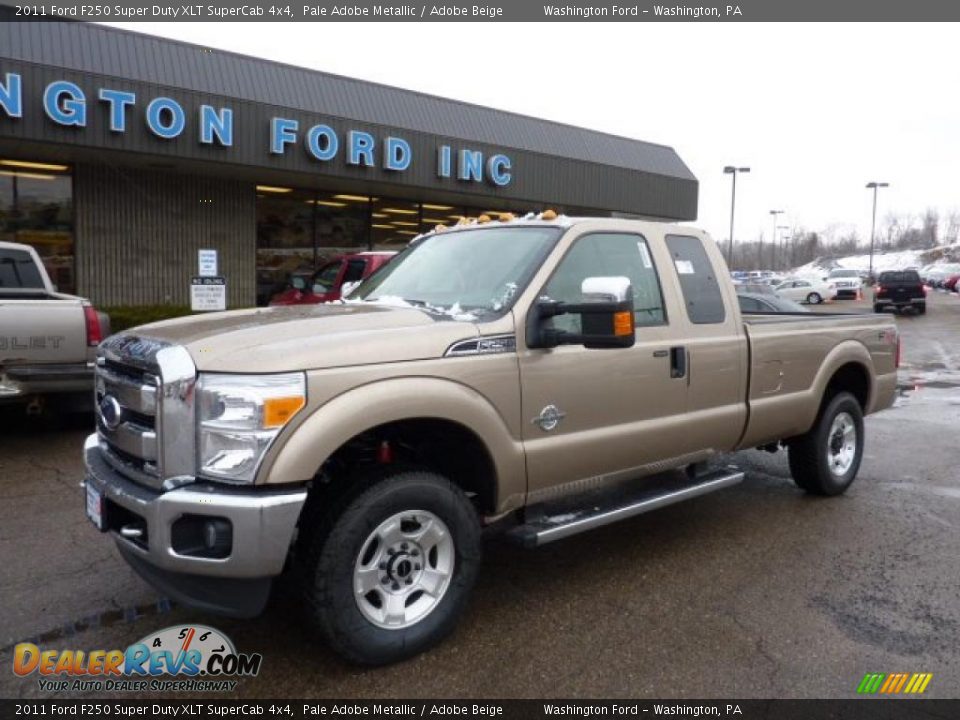 2011 Ford F250 Super Duty XLT SuperCab 4x4 Pale Adobe Metallic / Adobe Beige Photo #8