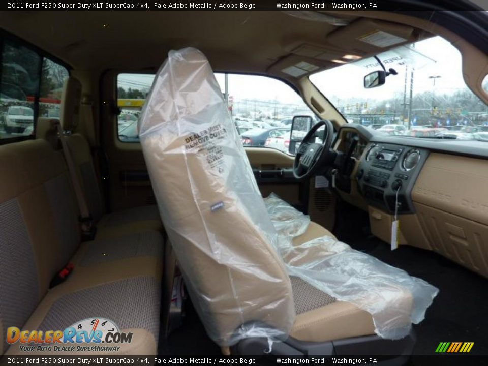 2011 Ford F250 Super Duty XLT SuperCab 4x4 Pale Adobe Metallic / Adobe Beige Photo #15
