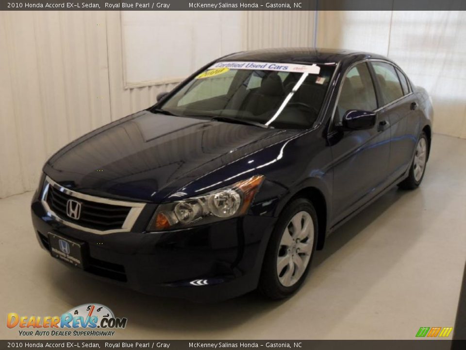 2010 Honda Accord EX-L Sedan Royal Blue Pearl / Gray Photo #1