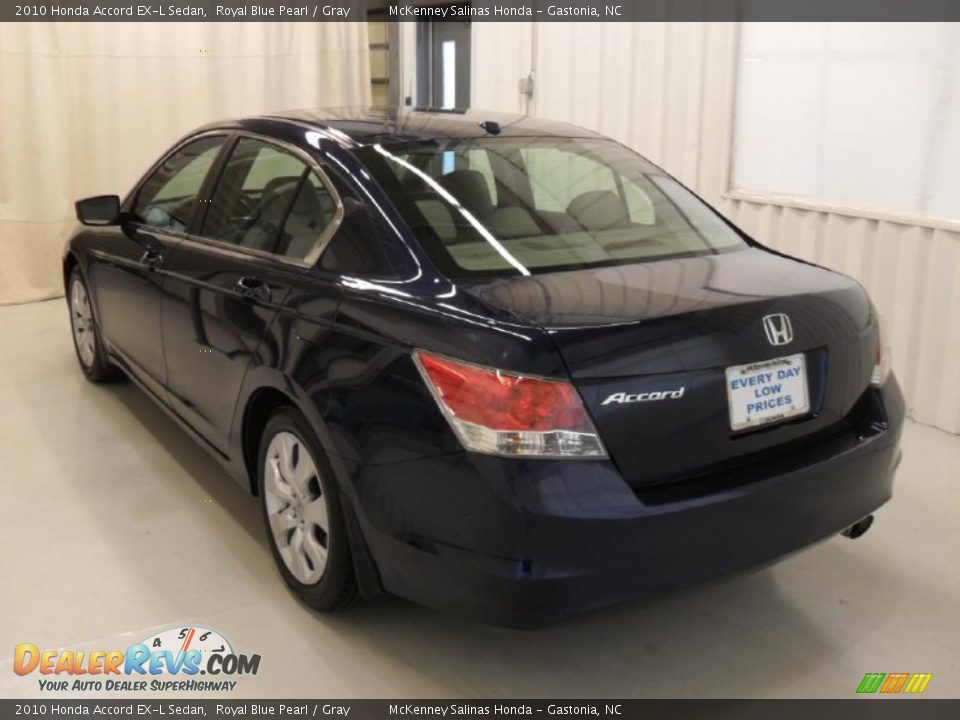 2010 Honda Accord EX-L Sedan Royal Blue Pearl / Gray Photo #2