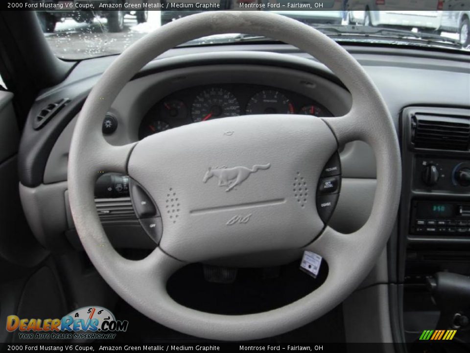 2000 Ford Mustang V6 Coupe Steering Wheel Photo #11