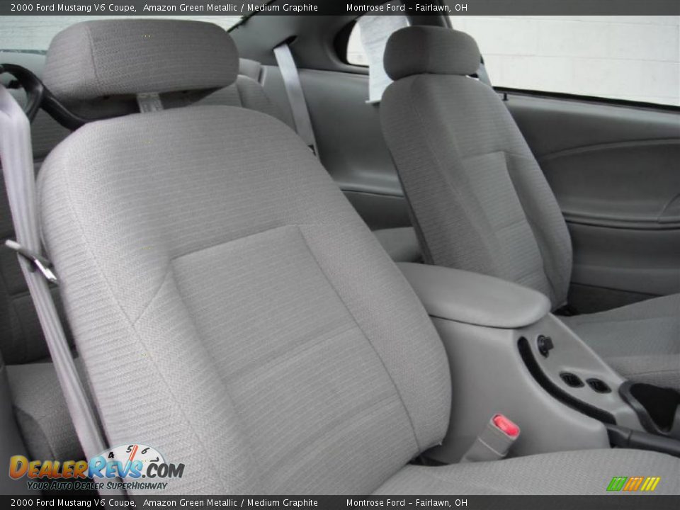 Medium Graphite Interior - 2000 Ford Mustang V6 Coupe Photo #22