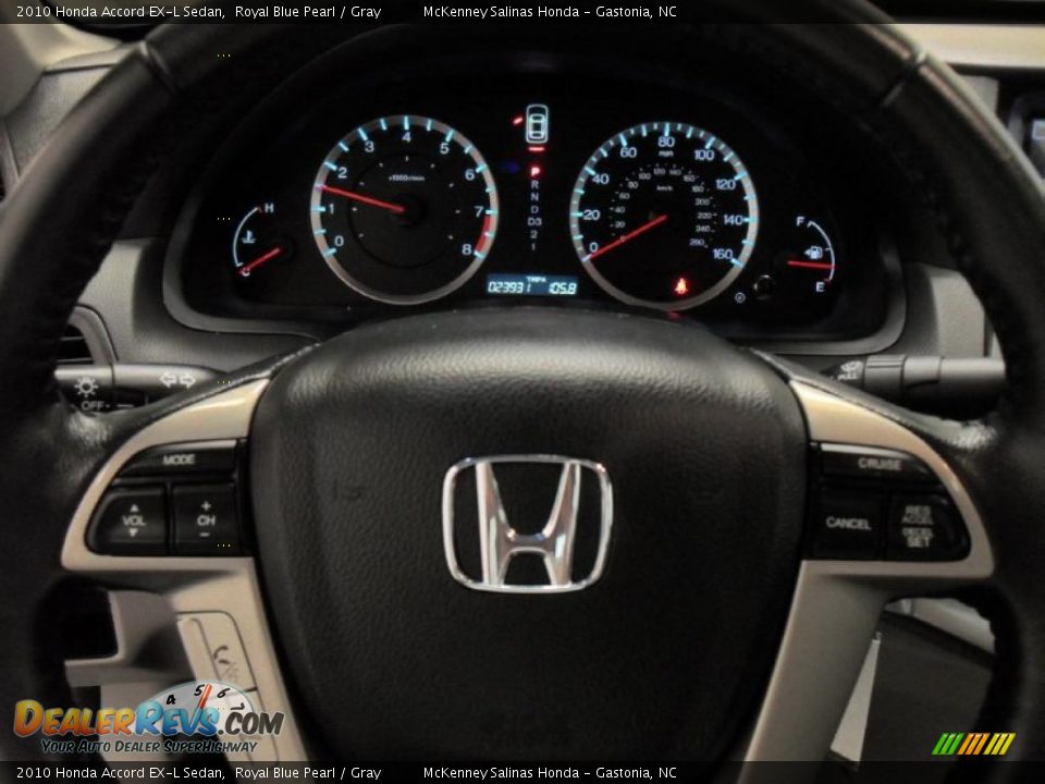 2010 Honda Accord EX-L Sedan Royal Blue Pearl / Gray Photo #11