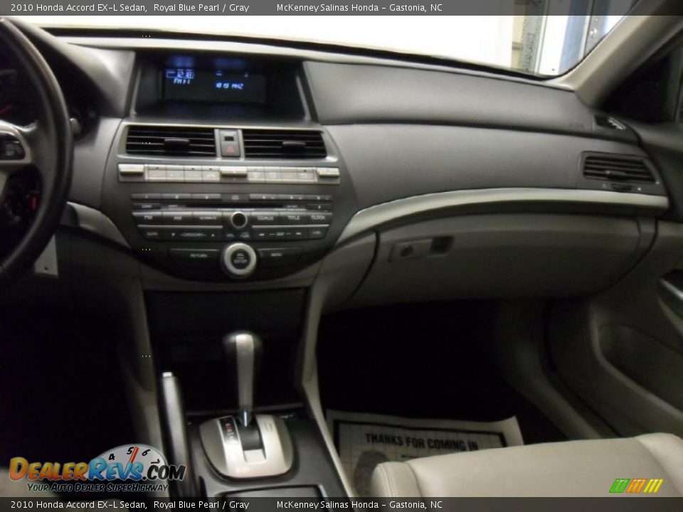 2010 Honda Accord EX-L Sedan Royal Blue Pearl / Gray Photo #18