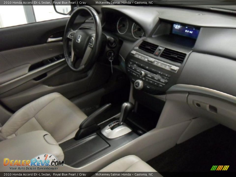 2010 Honda Accord EX-L Sedan Royal Blue Pearl / Gray Photo #22