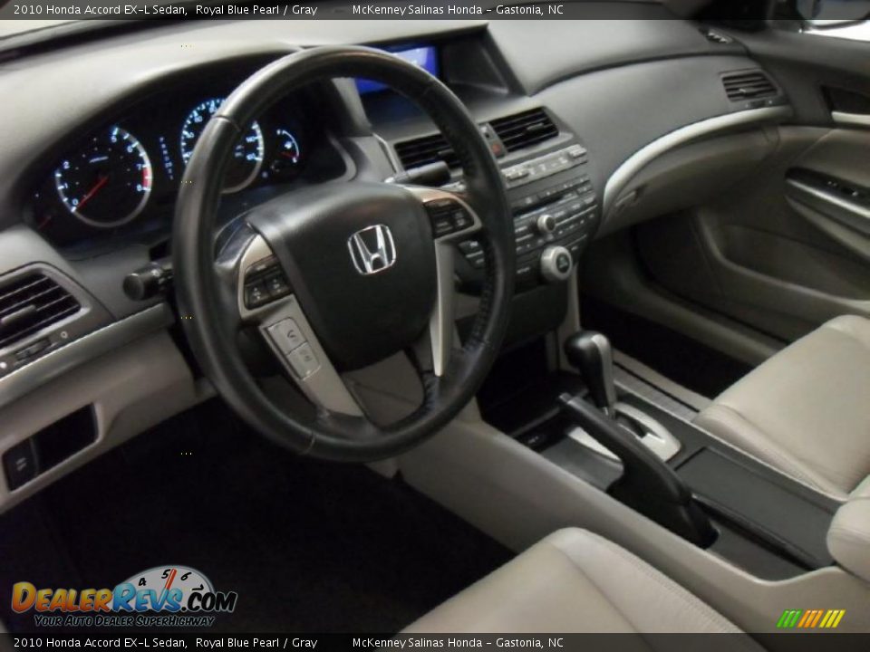 2010 Honda Accord EX-L Sedan Royal Blue Pearl / Gray Photo #27