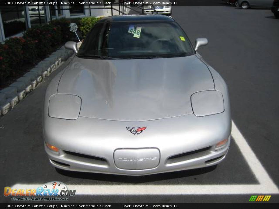 2004 Chevrolet Corvette Coupe Machine Silver Metallic / Black Photo #3