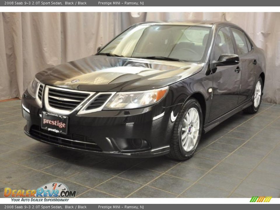 2008 Saab 9-3 2.0T Sport Sedan Black / Black Photo #1