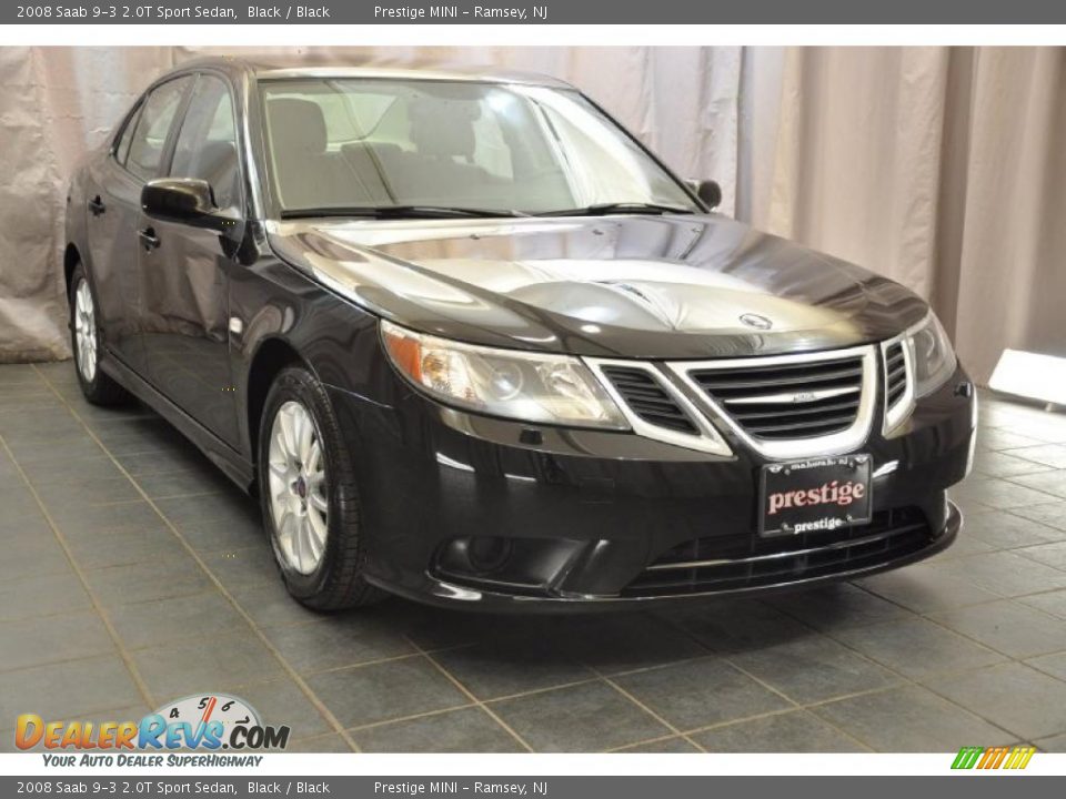 2008 Saab 9-3 2.0T Sport Sedan Black / Black Photo #7