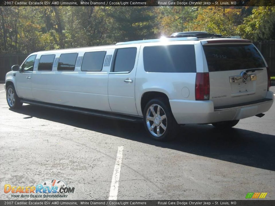 White Diamond 2007 Cadillac Escalade ESV AWD Limousine Photo #3