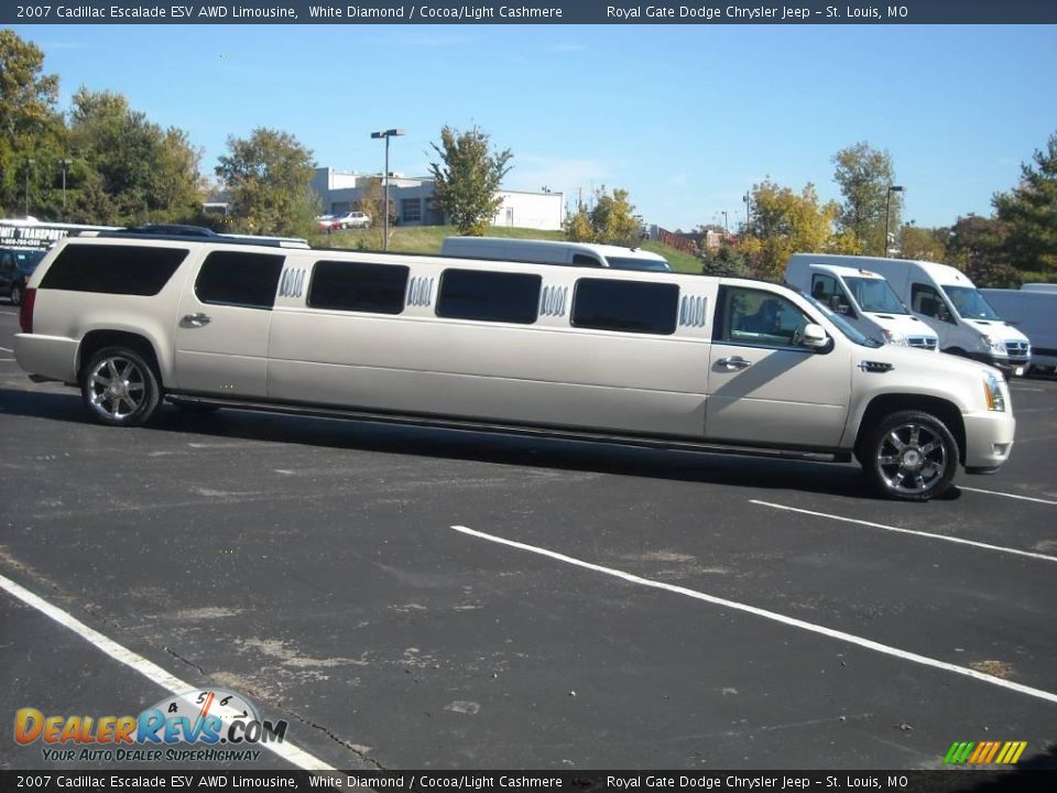 White Diamond 2007 Cadillac Escalade ESV AWD Limousine Photo #7