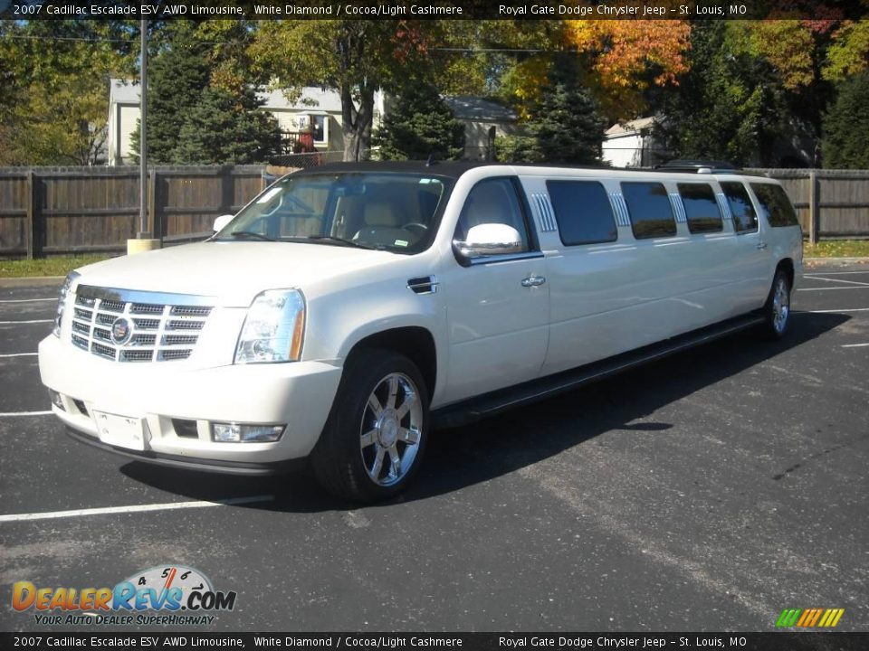 White Diamond 2007 Cadillac Escalade ESV AWD Limousine Photo #10