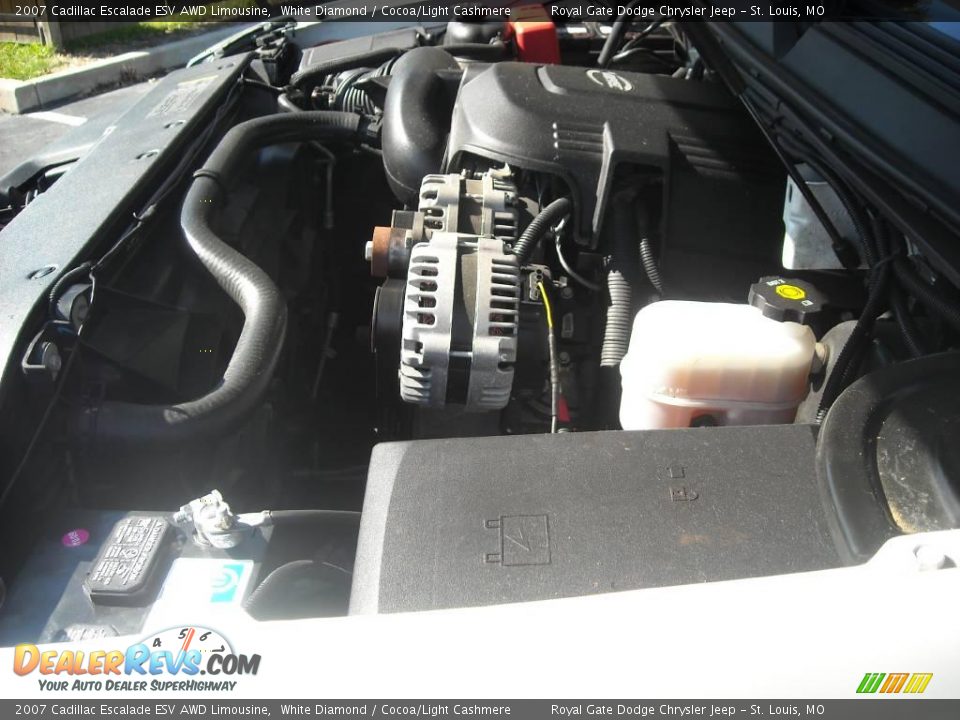 2007 Cadillac Escalade ESV AWD Limousine White Diamond / Cocoa/Light Cashmere Photo #23