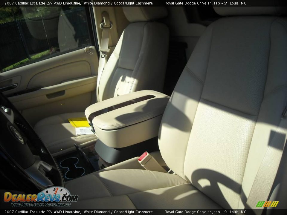 2007 Cadillac Escalade ESV AWD Limousine White Diamond / Cocoa/Light Cashmere Photo #27