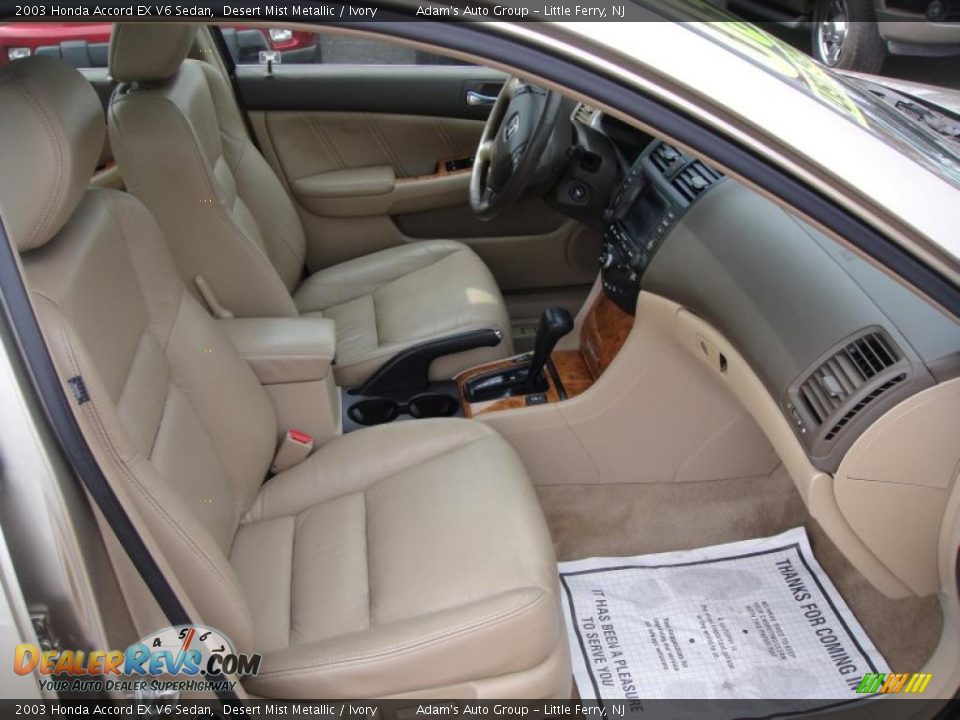 Ivory Interior 2003 Honda Accord Ex V6 Sedan Photo 10