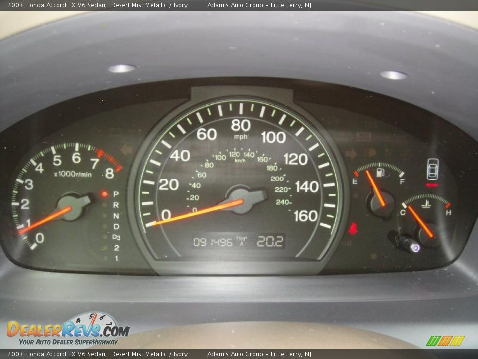 2003 Honda Accord EX V6 Sedan Gauges Photo #14