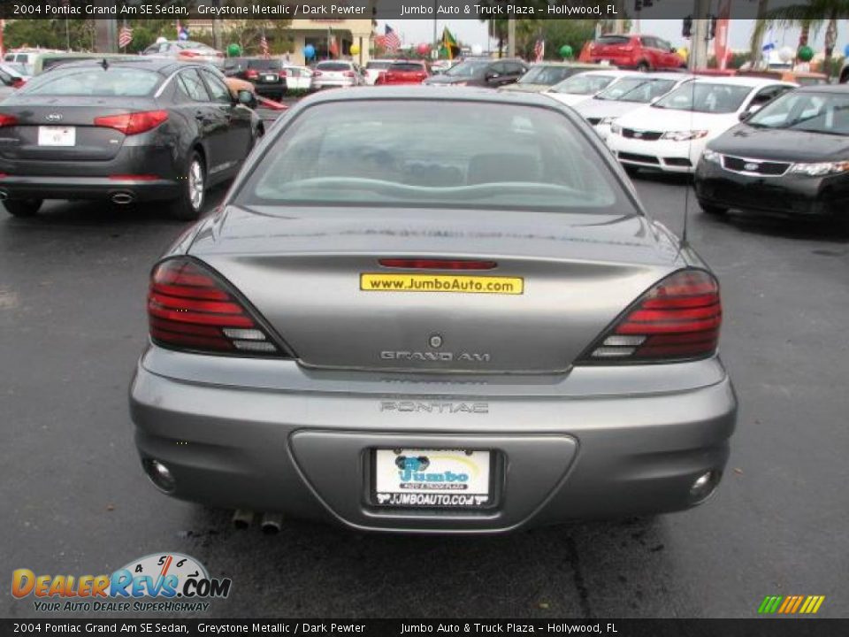 2004 Pontiac Grand Am SE Sedan Greystone Metallic / Dark Pewter Photo #8