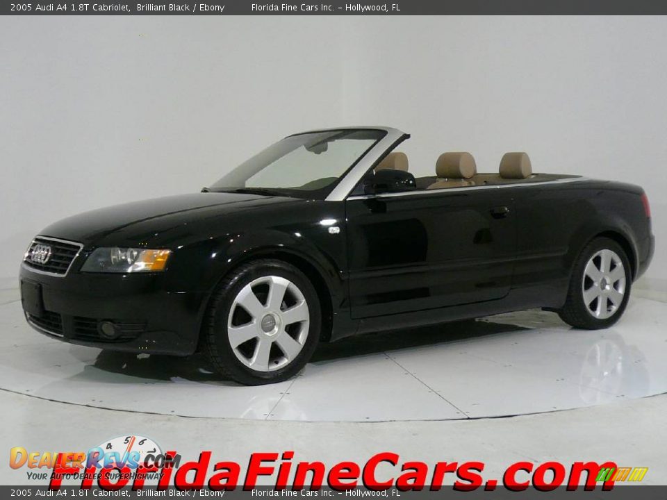 2005 Audi A4 1.8T Cabriolet Brilliant Black / Ebony Photo #1