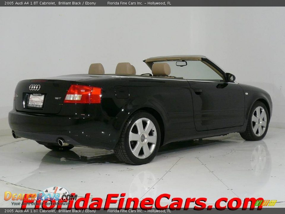 2005 Audi A4 1.8T Cabriolet Brilliant Black / Ebony Photo #2