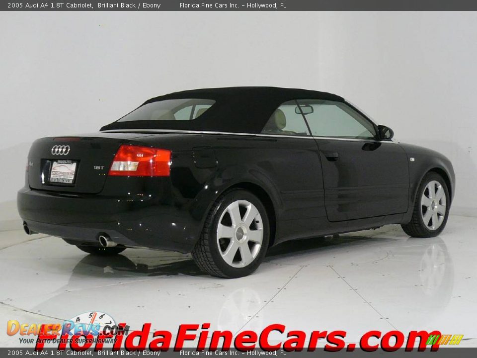 2005 Audi A4 1.8T Cabriolet Brilliant Black / Ebony Photo #3
