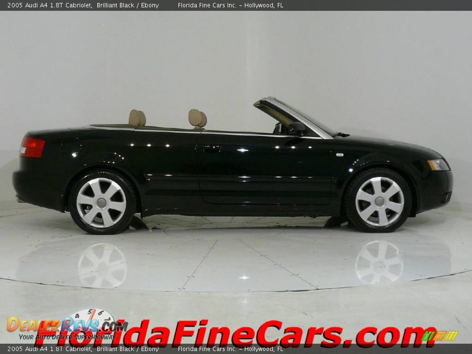 2005 Audi A4 1.8T Cabriolet Brilliant Black / Ebony Photo #5