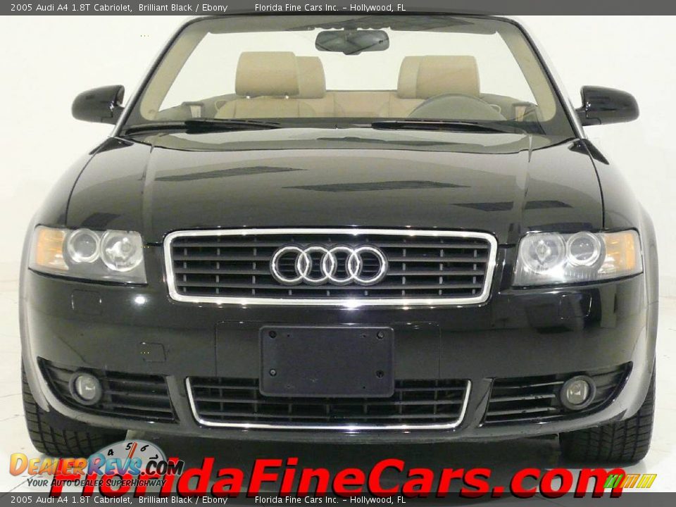2005 Audi A4 1.8T Cabriolet Brilliant Black / Ebony Photo #6