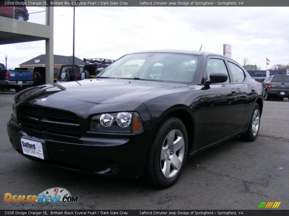 2008 Dodge Charger SE Brilliant Black Crystal Pearl / Dark Slate Gray Photo #1