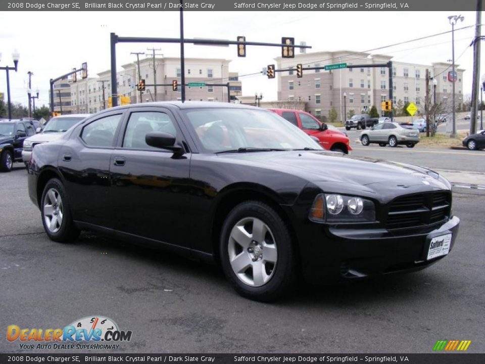 2008 Dodge Charger SE Brilliant Black Crystal Pearl / Dark Slate Gray Photo #3