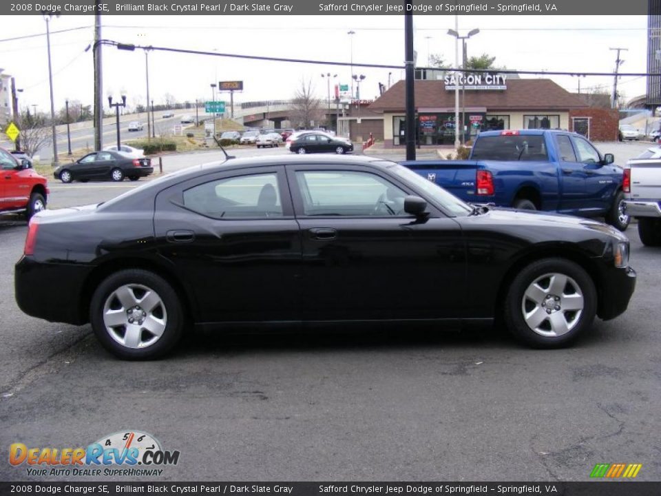 2008 Dodge Charger SE Brilliant Black Crystal Pearl / Dark Slate Gray Photo #4