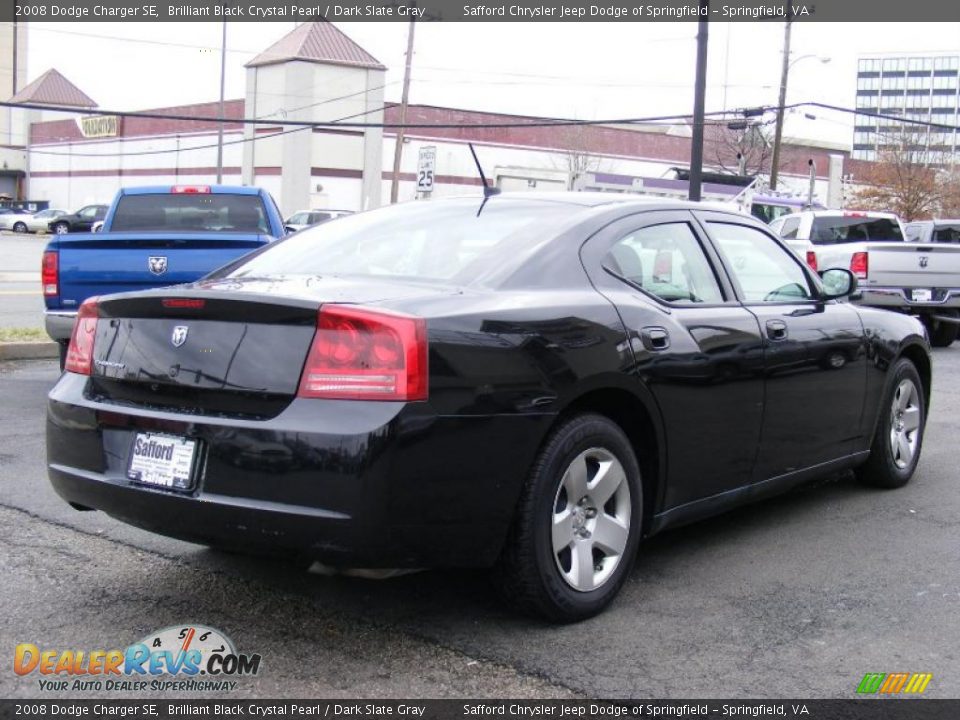 2008 Dodge Charger SE Brilliant Black Crystal Pearl / Dark Slate Gray Photo #5