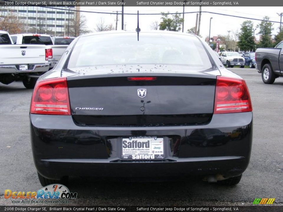 2008 Dodge Charger SE Brilliant Black Crystal Pearl / Dark Slate Gray Photo #6