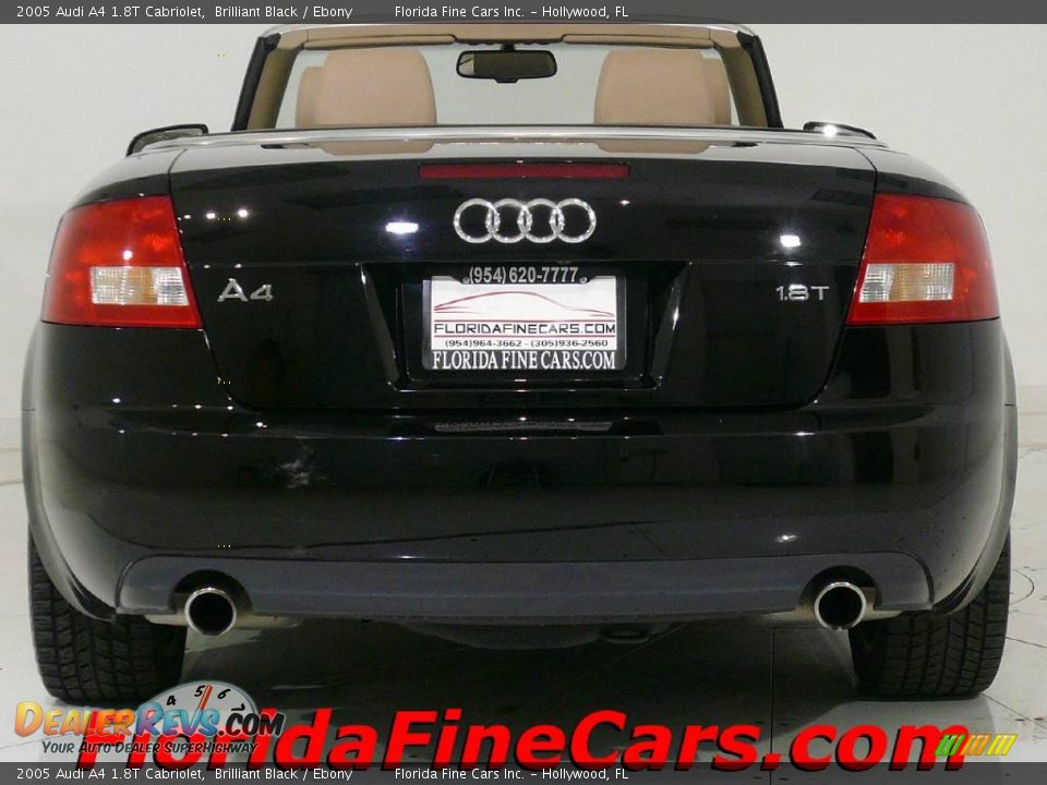 2005 Audi A4 1.8T Cabriolet Brilliant Black / Ebony Photo #7