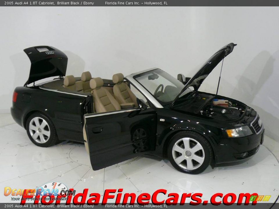 2005 Audi A4 1.8T Cabriolet Brilliant Black / Ebony Photo #8
