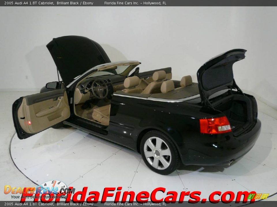 2005 Audi A4 1.8T Cabriolet Brilliant Black / Ebony Photo #9