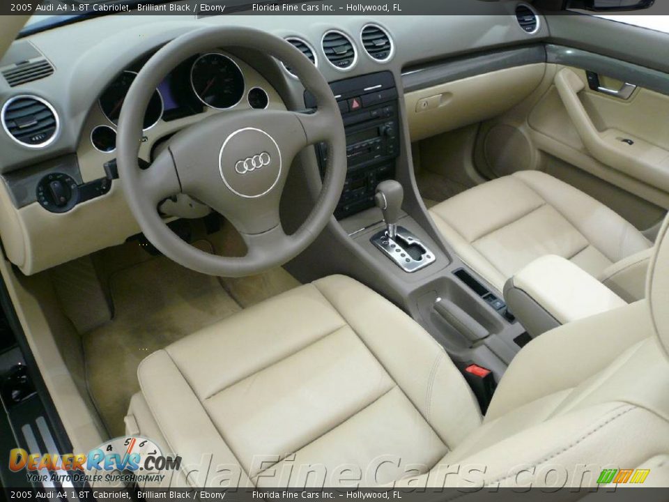 2005 Audi A4 1.8T Cabriolet Brilliant Black / Ebony Photo #13