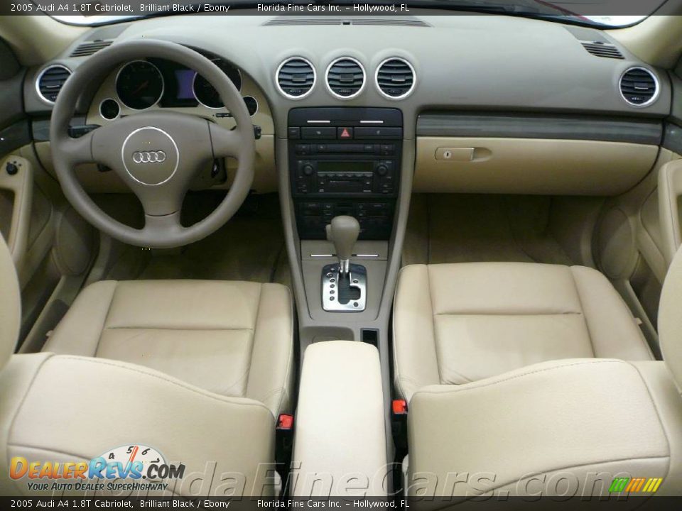 2005 Audi A4 1.8T Cabriolet Brilliant Black / Ebony Photo #16