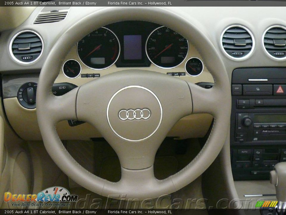 2005 Audi A4 1.8T Cabriolet Brilliant Black / Ebony Photo #17