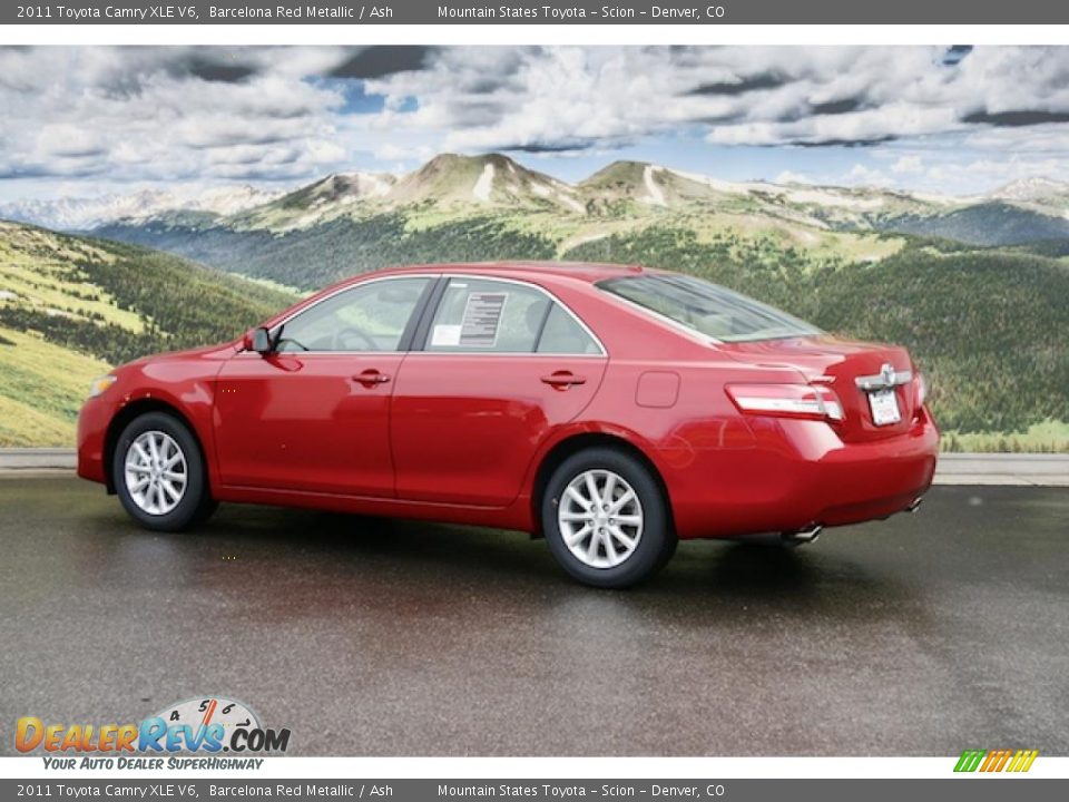 2011 Toyota Camry XLE V6 Barcelona Red Metallic / Ash Photo #3
