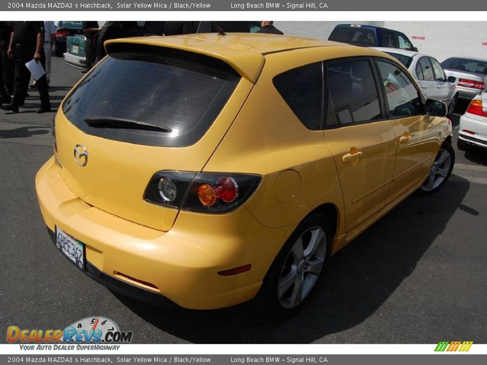 2004 Mazda MAZDA3 s Hatchback Solar Yellow Mica / Black/Yellow Photo #3