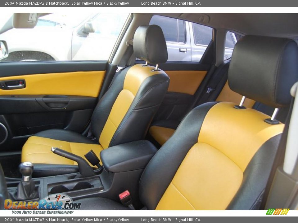 Black/Yellow Interior - 2004 Mazda MAZDA3 s Hatchback Photo #5