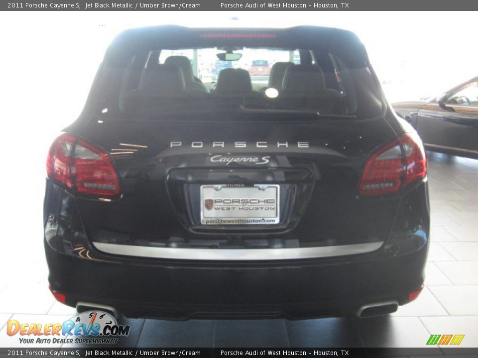 2011 Porsche Cayenne S Jet Black Metallic / Umber Brown/Cream Photo #3