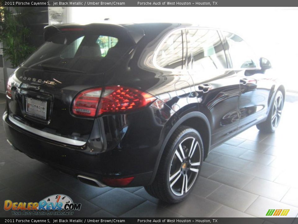 2011 Porsche Cayenne S Jet Black Metallic / Umber Brown/Cream Photo #4