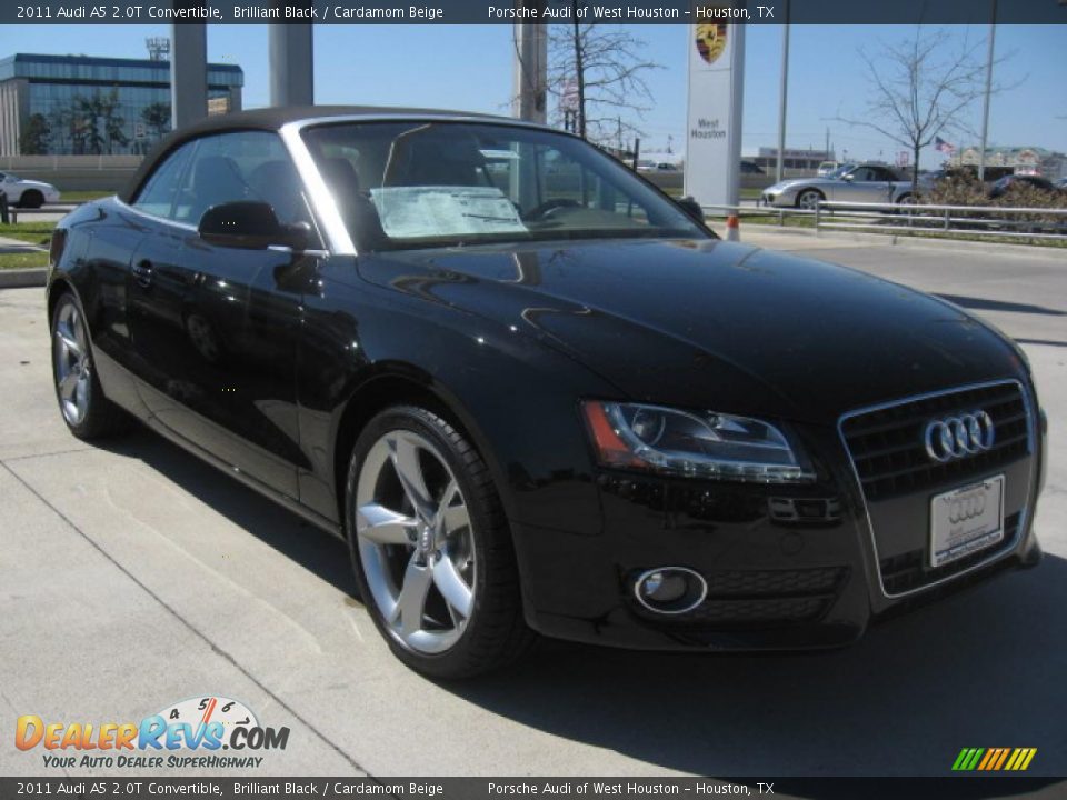 2011 Audi A5 2.0T Convertible Brilliant Black / Cardamom Beige Photo #1