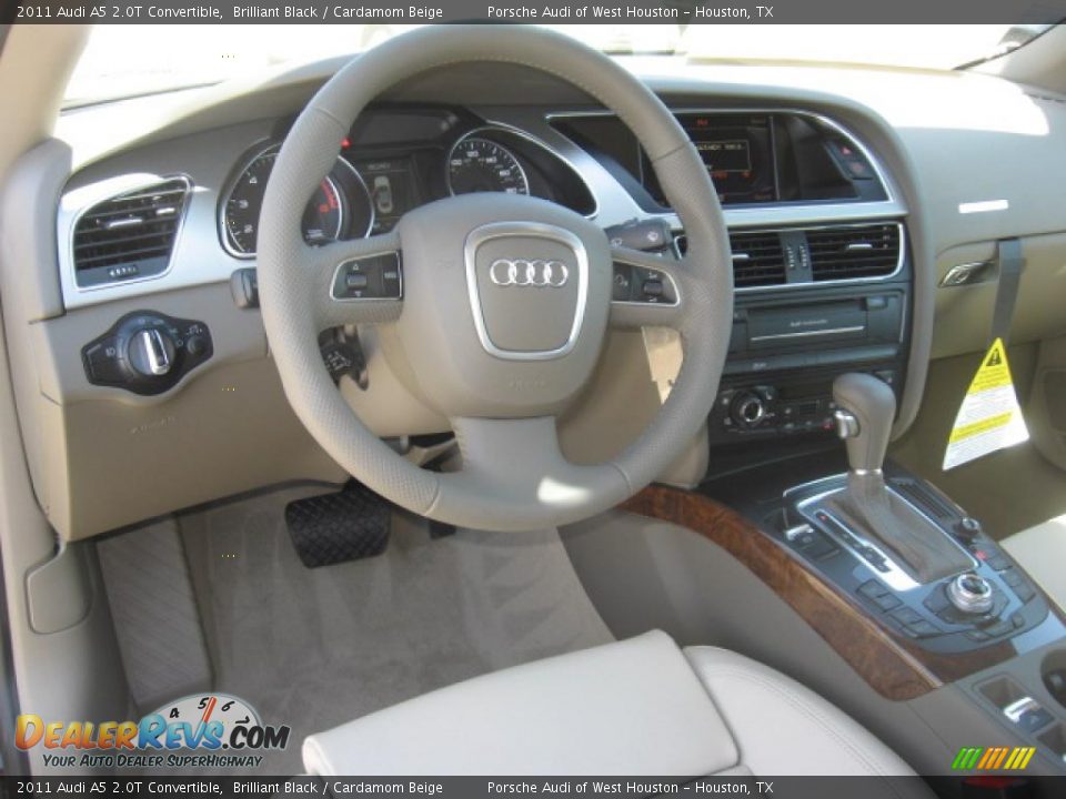 2011 Audi A5 2.0T Convertible Brilliant Black / Cardamom Beige Photo #6