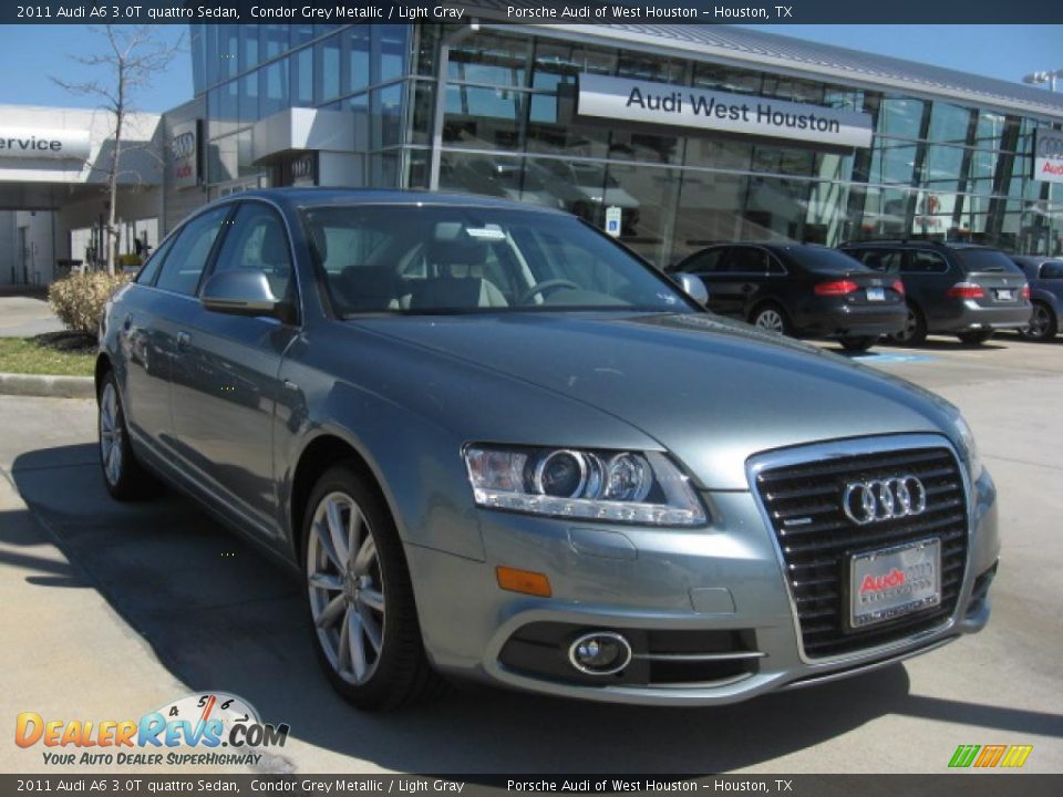 2011 Audi A6 3.0T quattro Sedan Condor Grey Metallic / Light Gray Photo #1