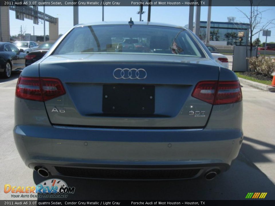 2011 Audi A6 3.0T quattro Sedan Condor Grey Metallic / Light Gray Photo #3