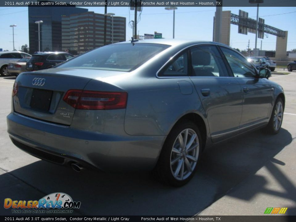 2011 Audi A6 3.0T quattro Sedan Condor Grey Metallic / Light Gray Photo #4