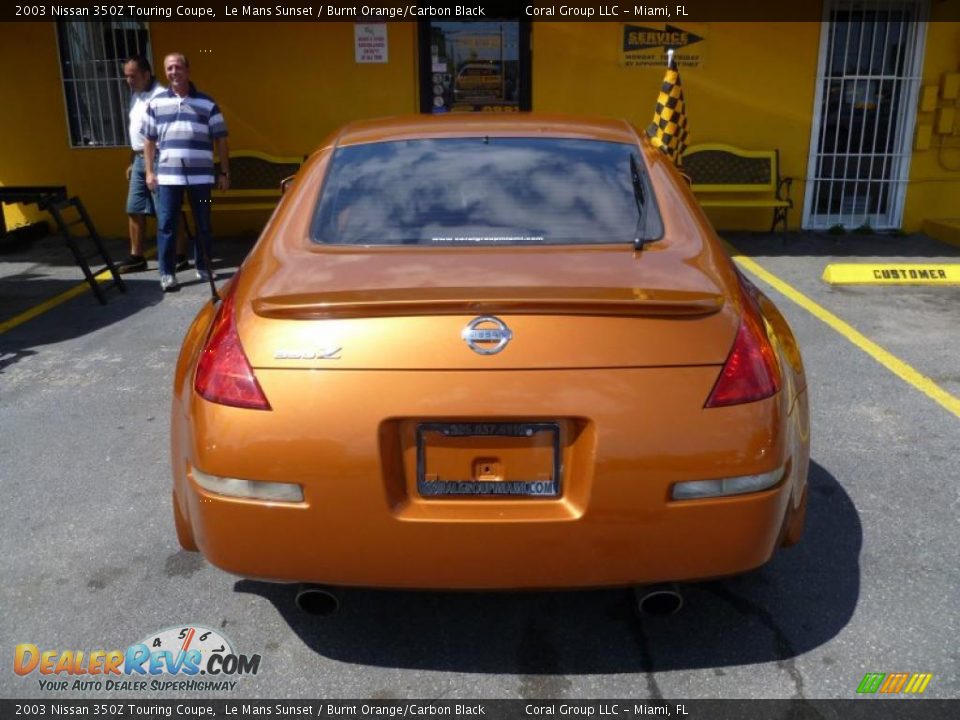 2003 Nissan 350Z Touring Coupe Le Mans Sunset / Burnt Orange/Carbon Black Photo #5